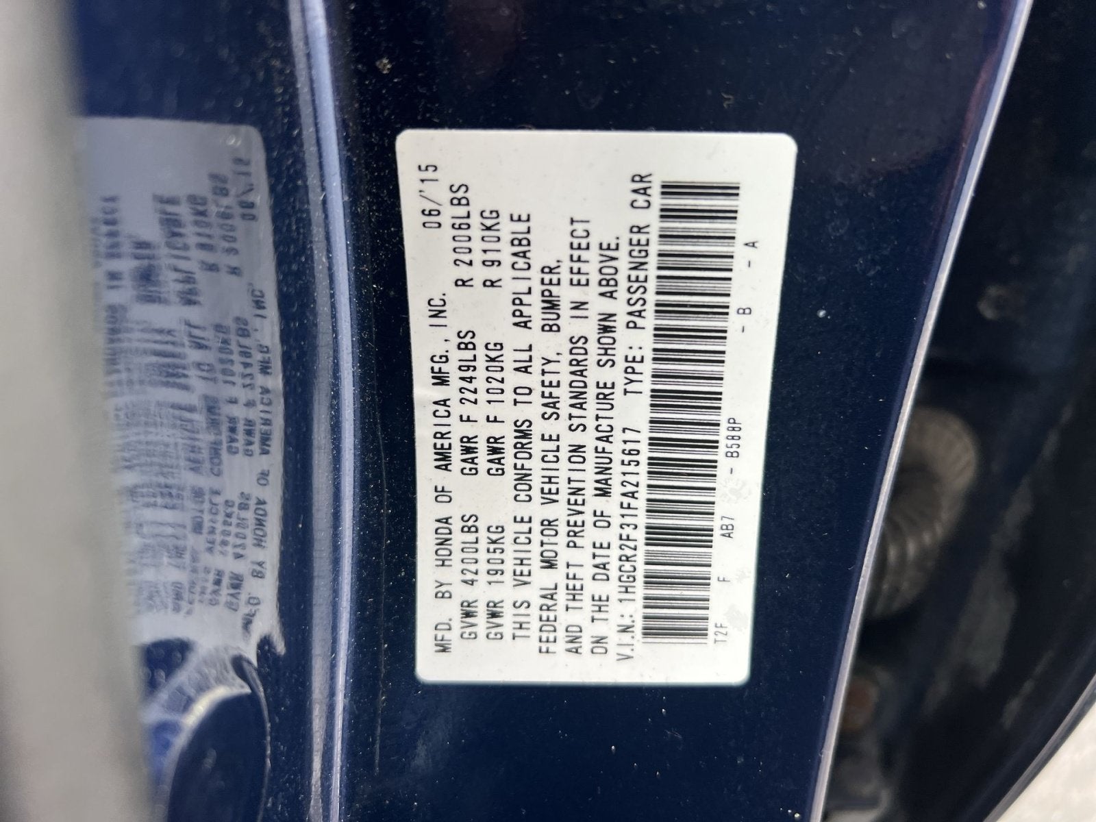 2015 Honda Accord LX