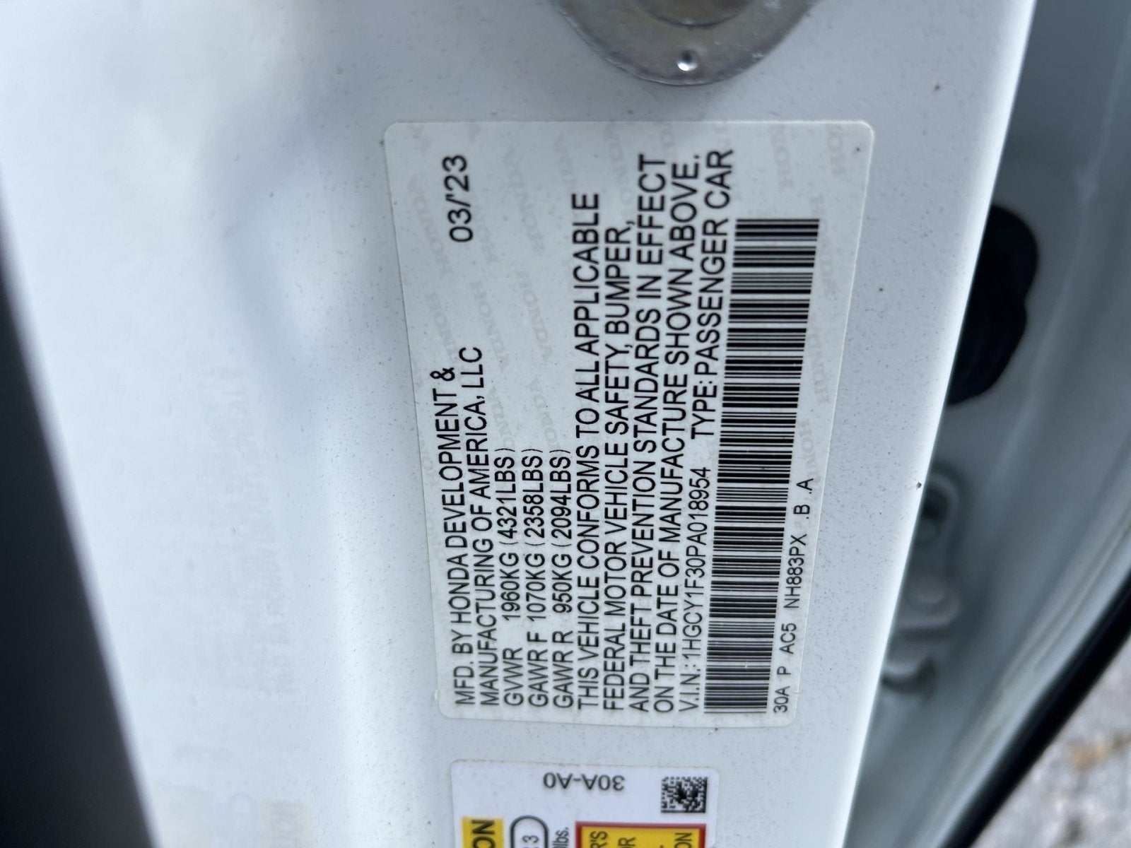 2023 Honda Accord EX