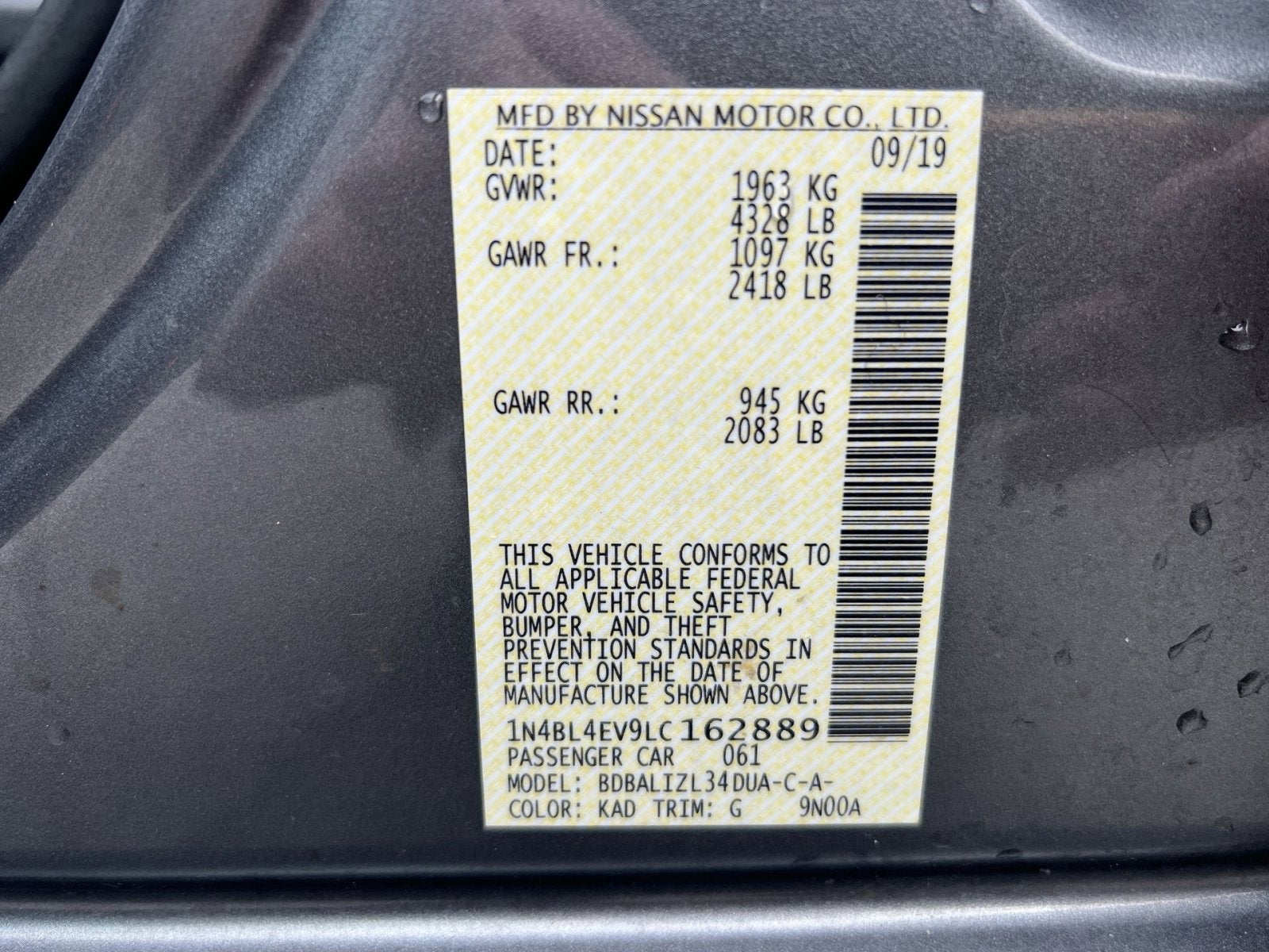 2020 Nissan Altima 2.5 SL