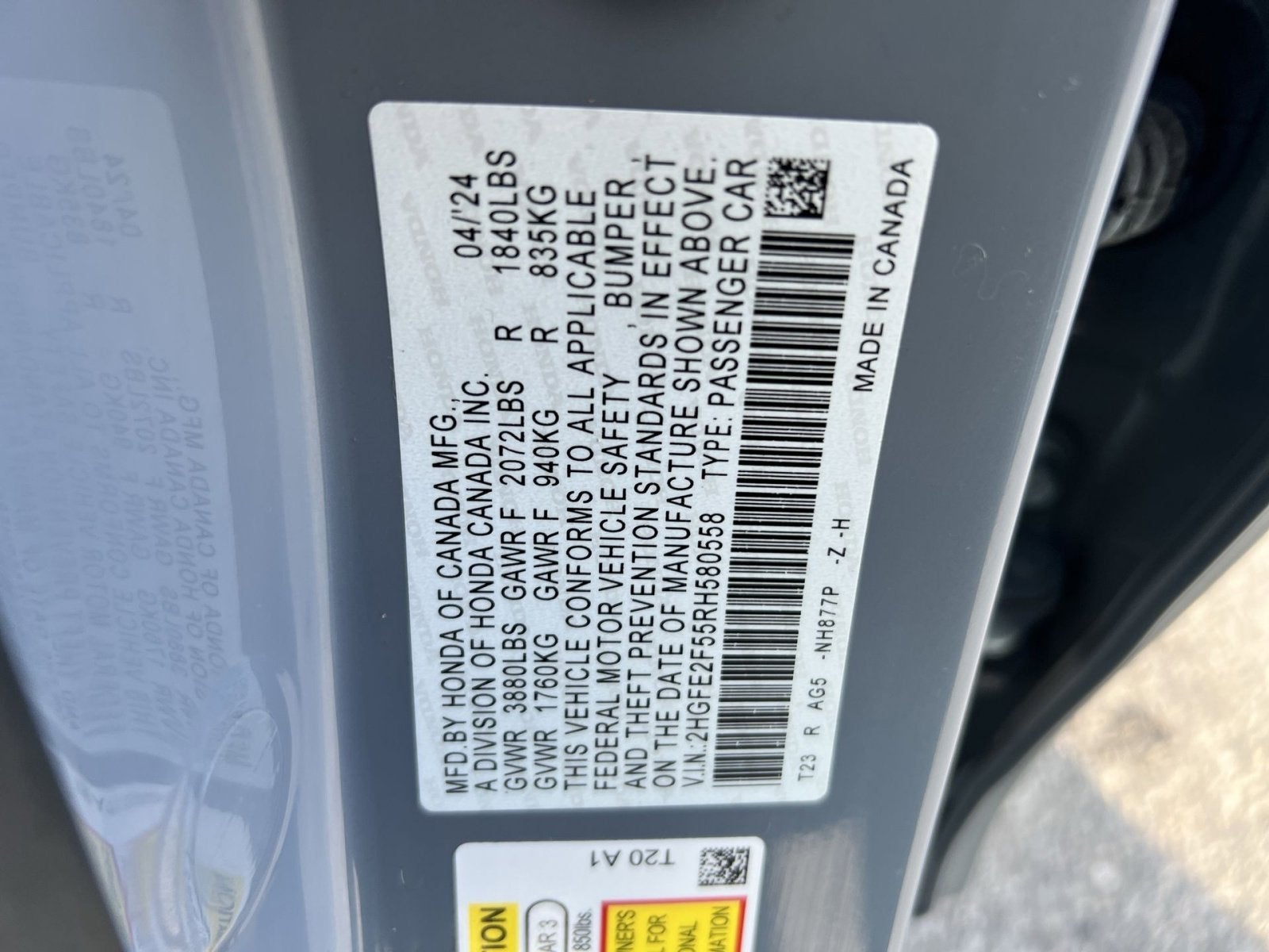 2024 Honda Civic Sport