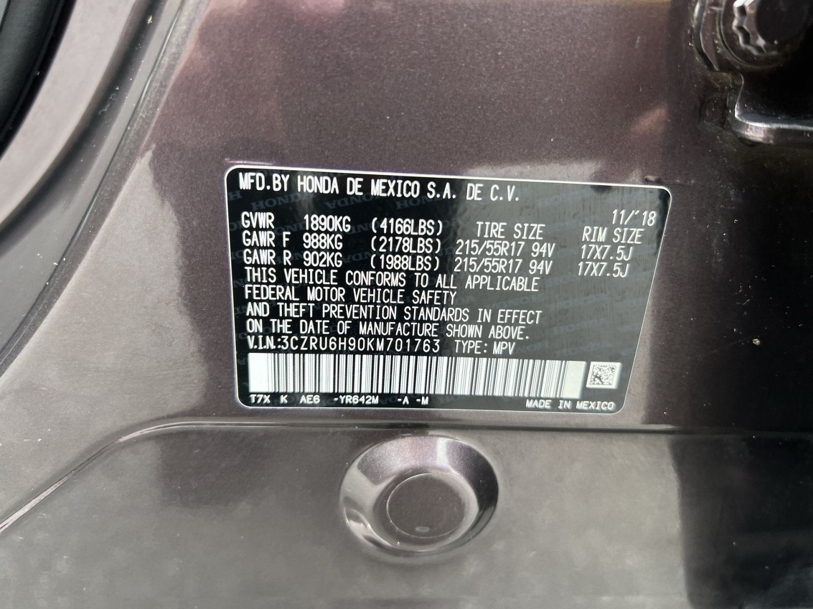 2019 Honda HR-V Touring