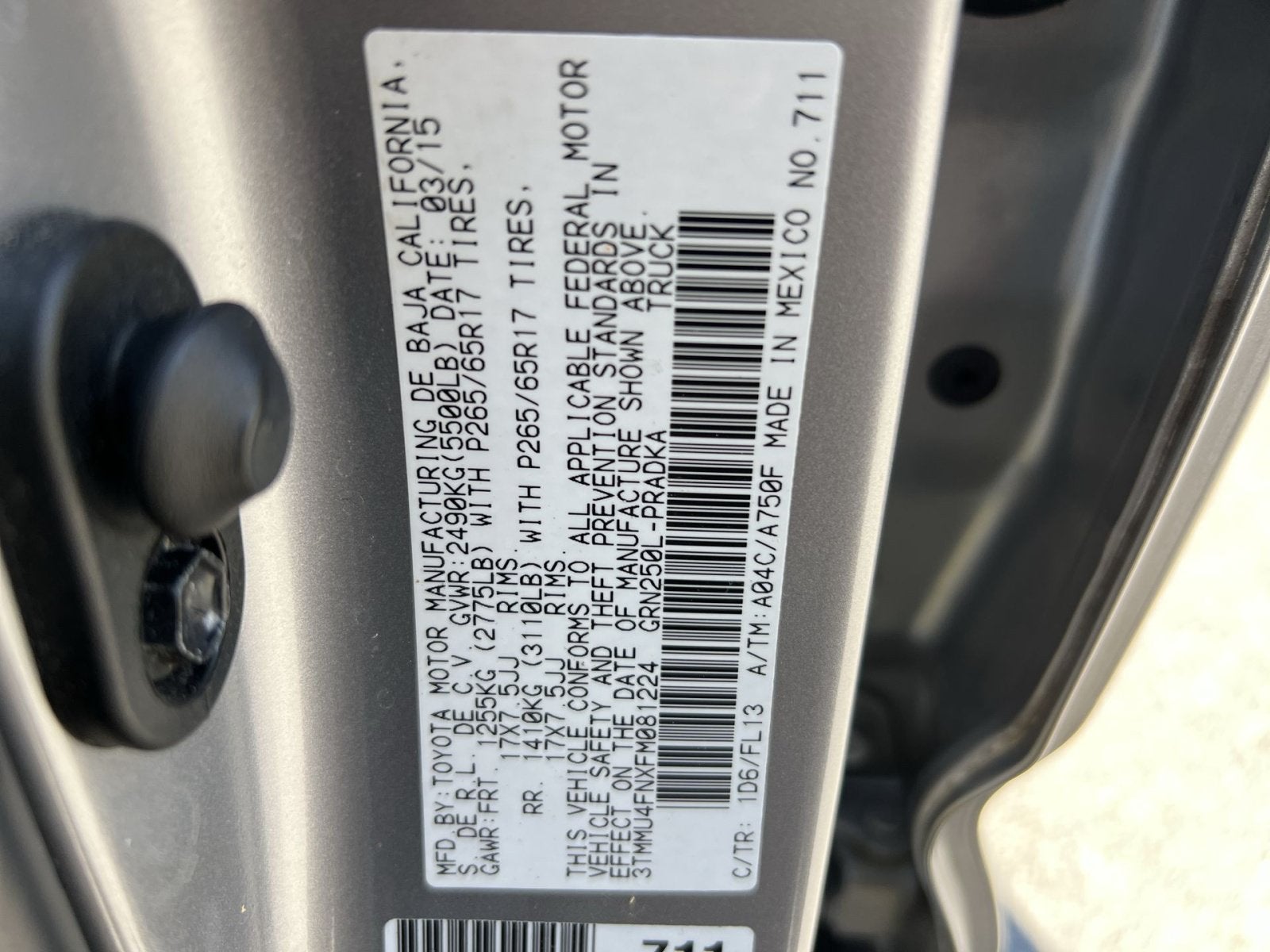 2015 Toyota Tacoma Base