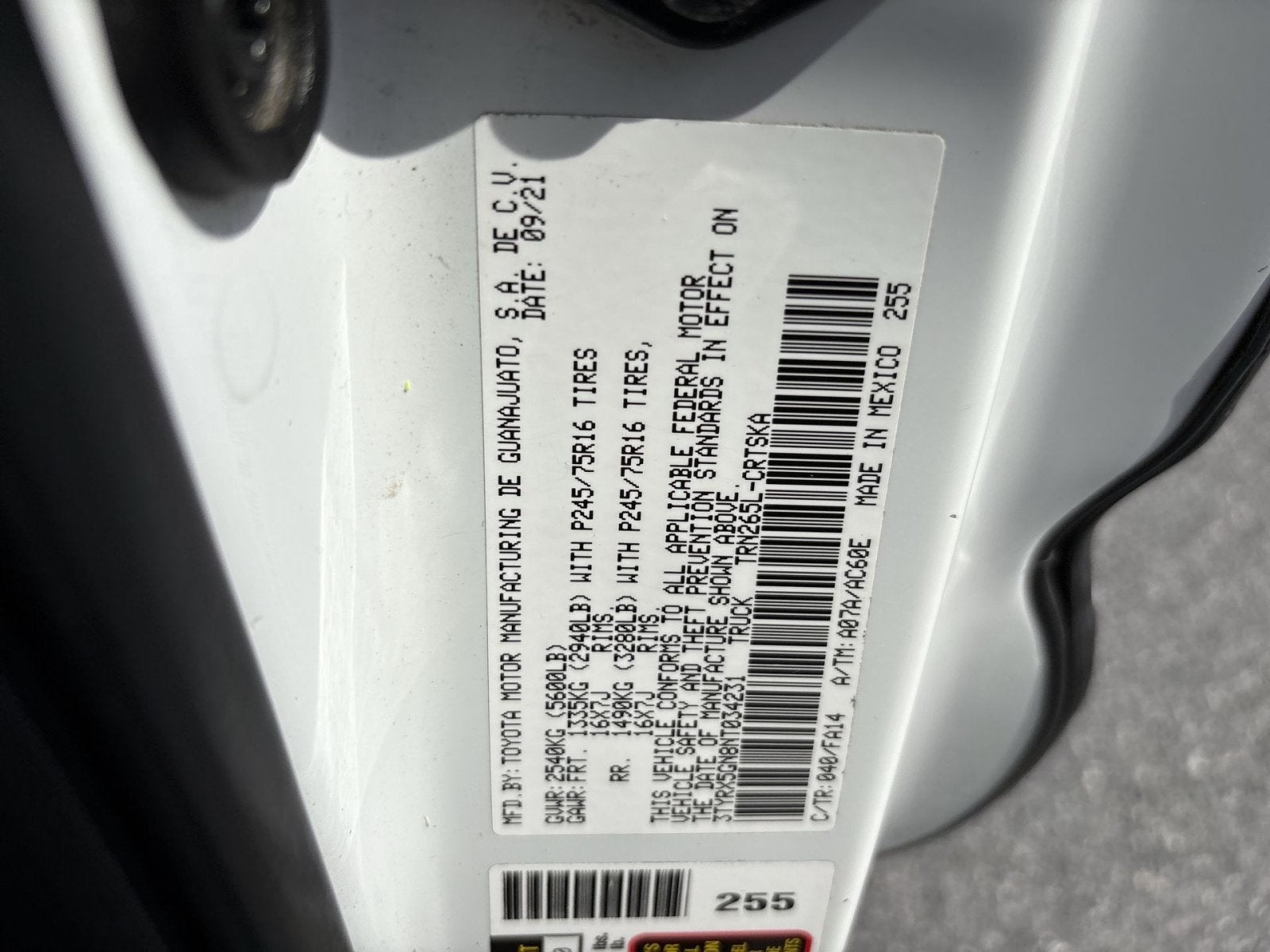 2022 Toyota Tacoma SR