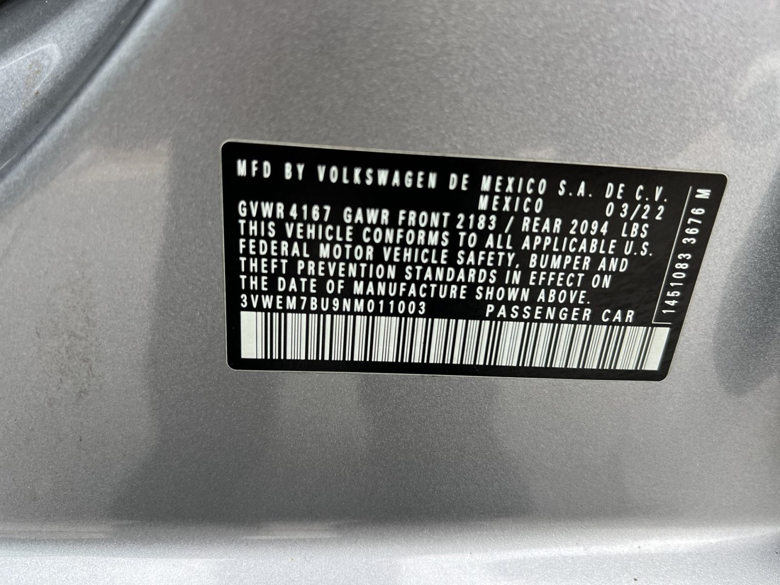 2022 Volkswagen Jetta 1.5T SE