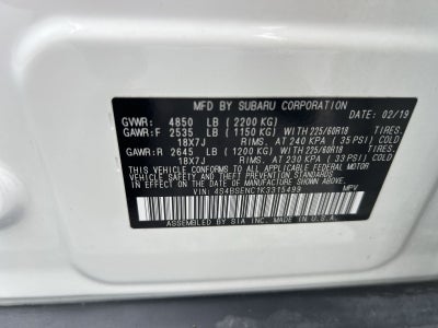 2019 Subaru Outback 3.6R