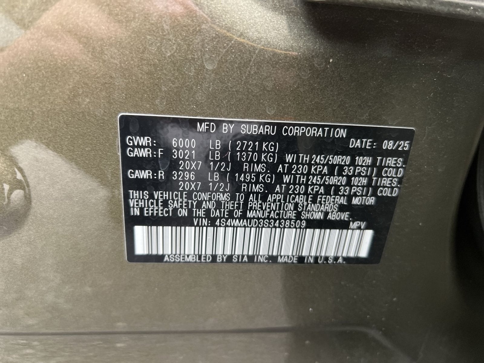 2025 Subaru Ascent Touring