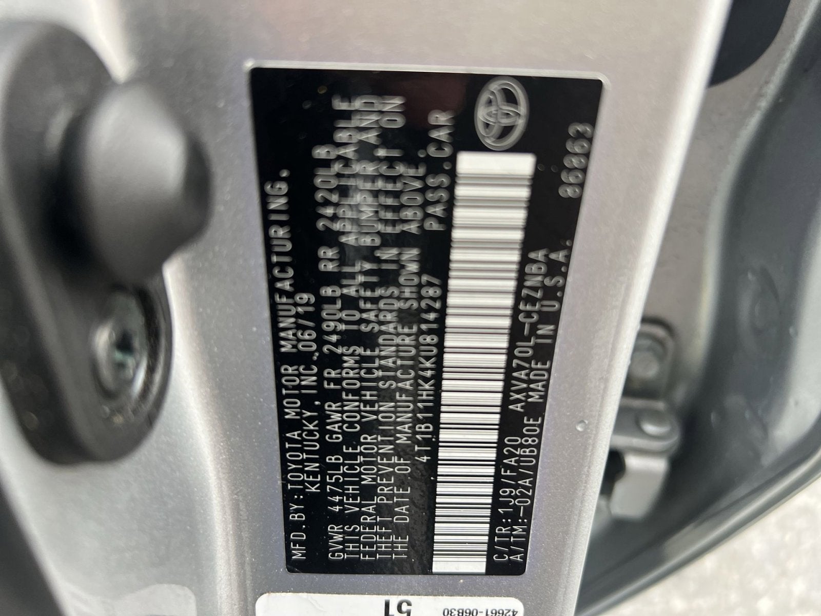 2019 Toyota Camry LE