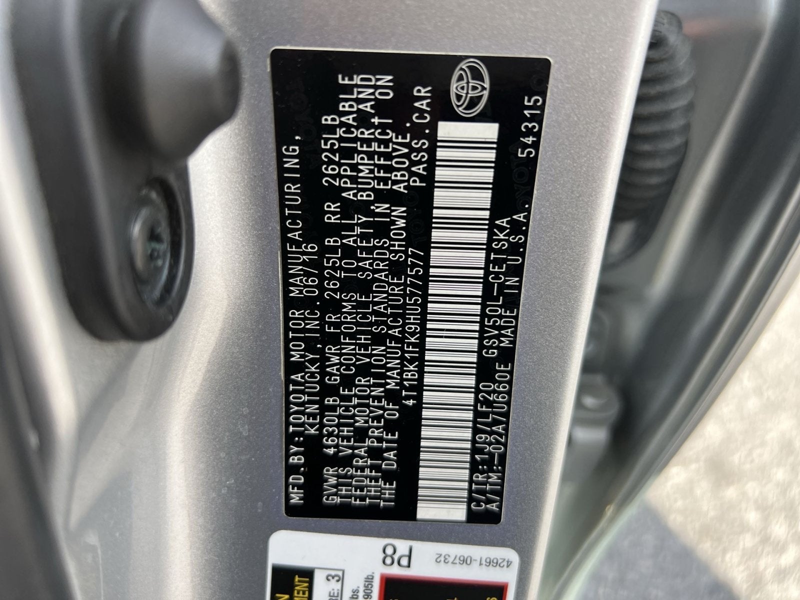 2017 Toyota Camry XSE V6