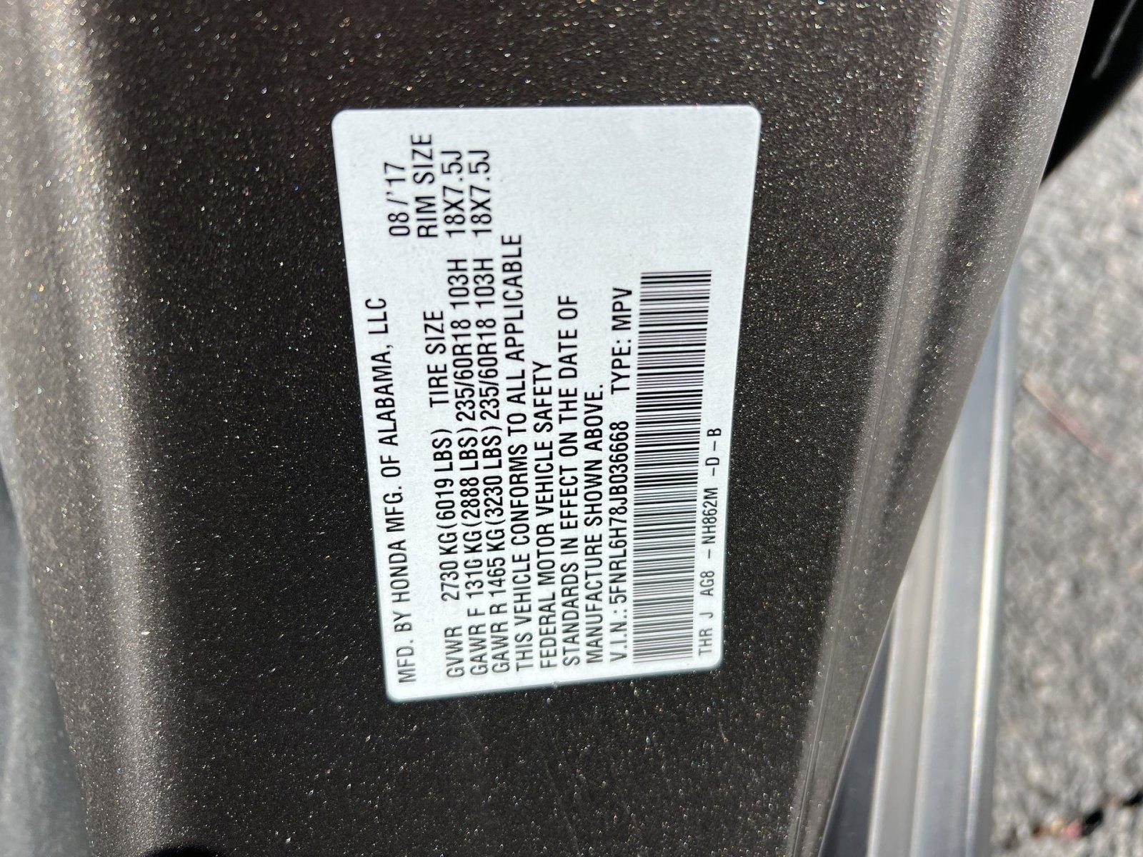 2018 Honda Odyssey EX-L