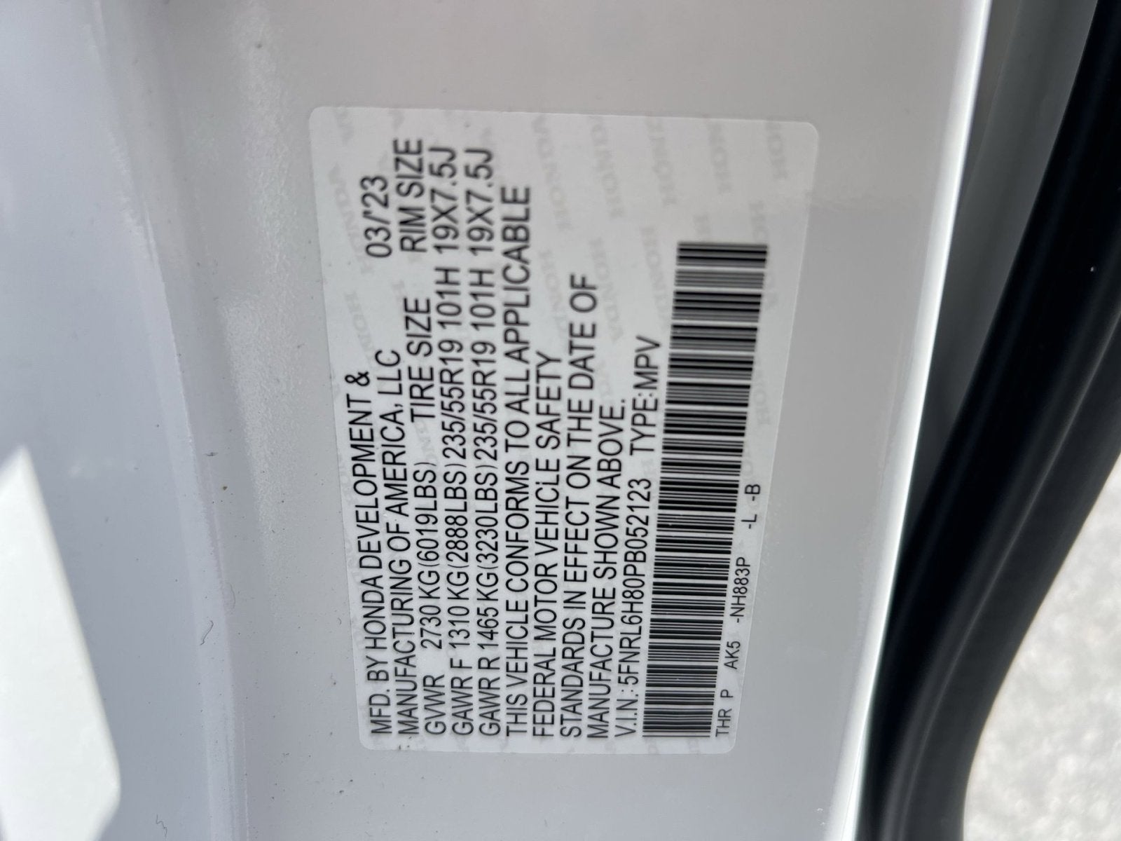 2023 Honda Odyssey Touring