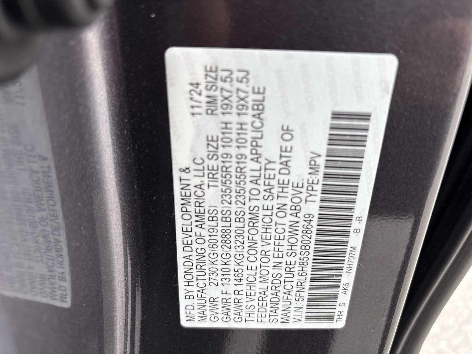 2025 Honda Odyssey Touring