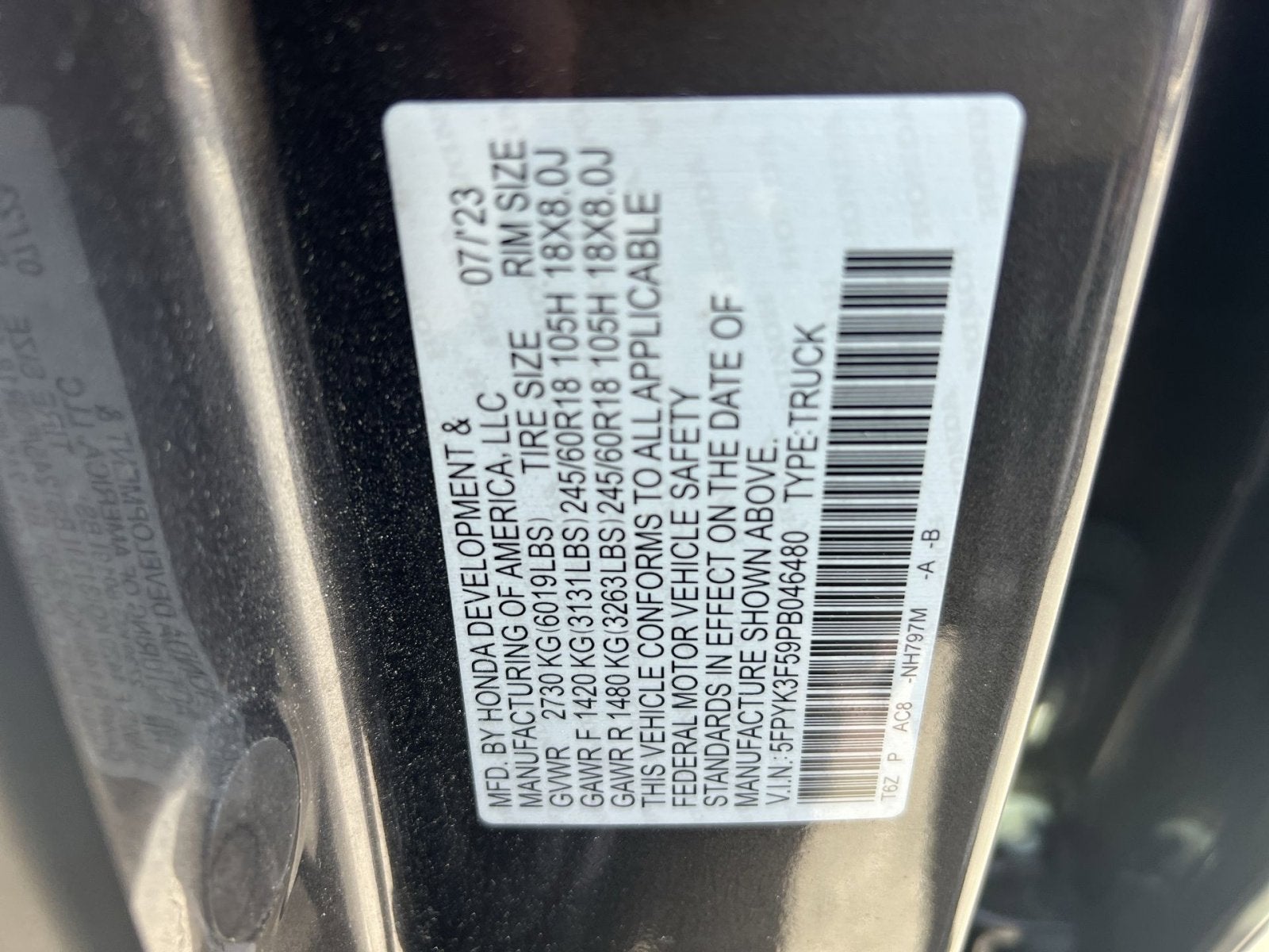 2023 Honda Ridgeline RTL