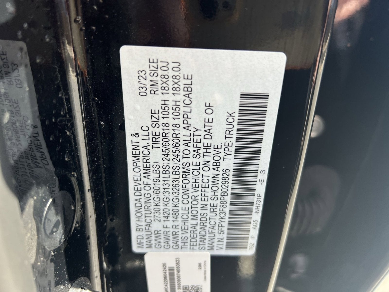 2023 Honda Ridgeline Black Edition