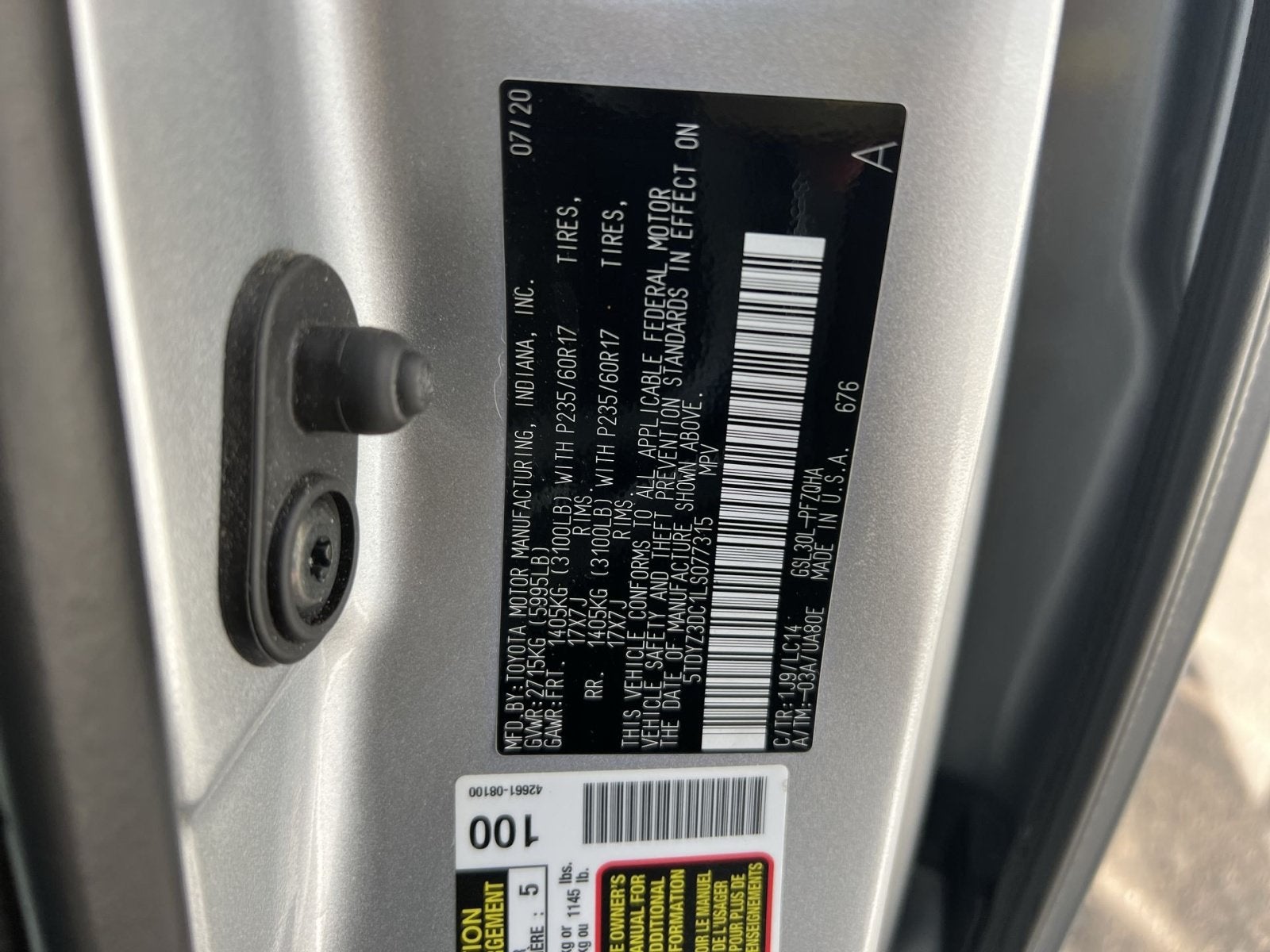 2020 Toyota Sienna XLE