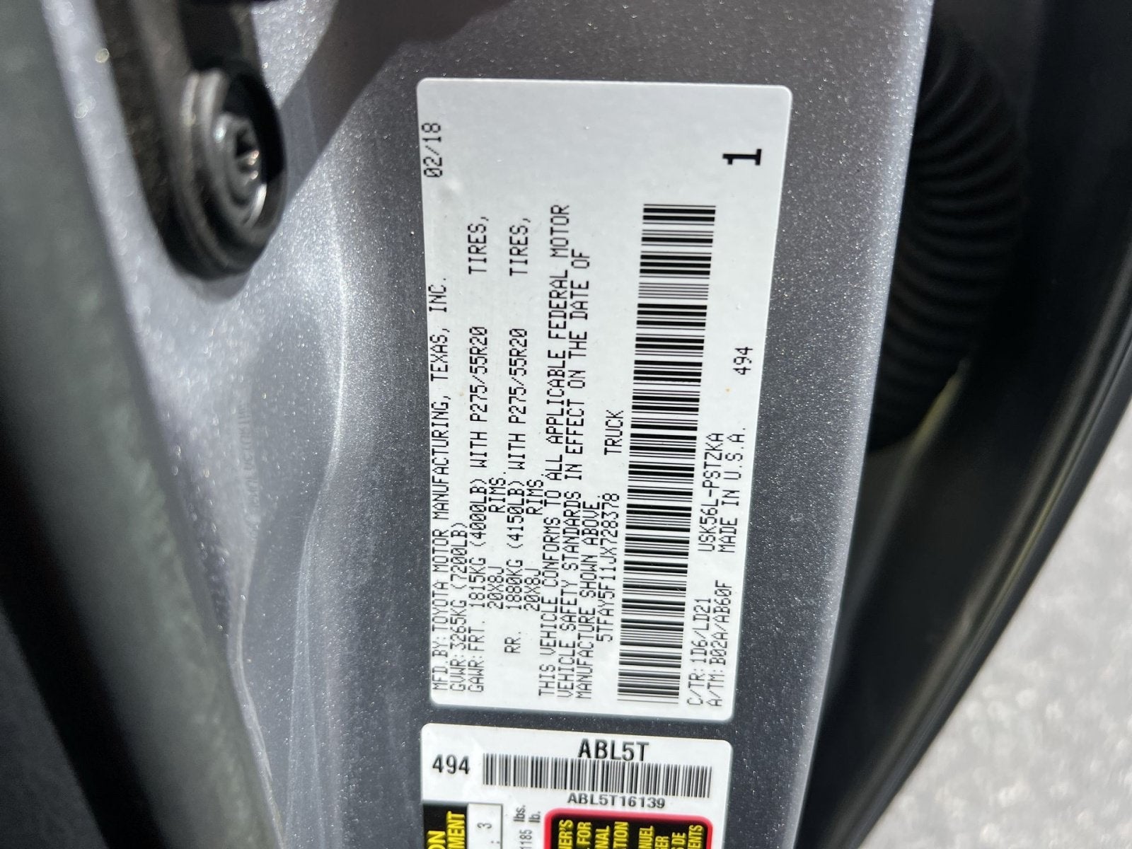 2018 Toyota Tundra 1794