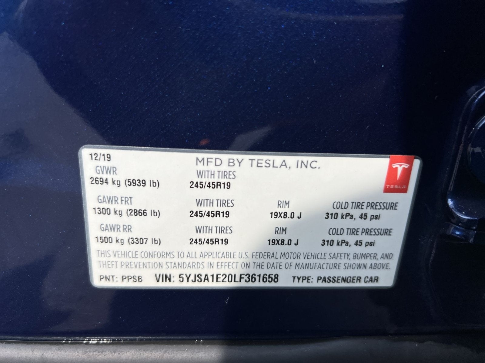 2020 Tesla Model S Long Range Plus