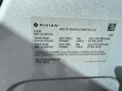 2022 Rivian R1T Adventure