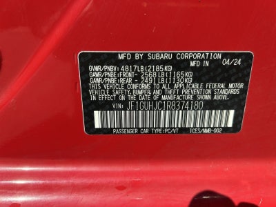 2024 Subaru Impreza 2.5RS