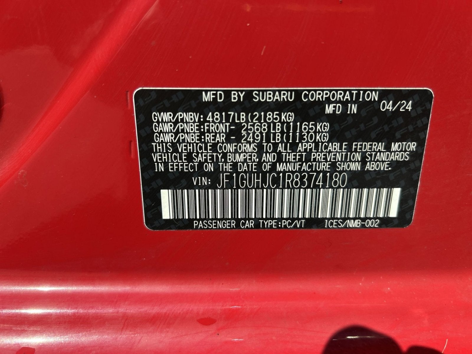2024 Subaru Impreza 2.5RS