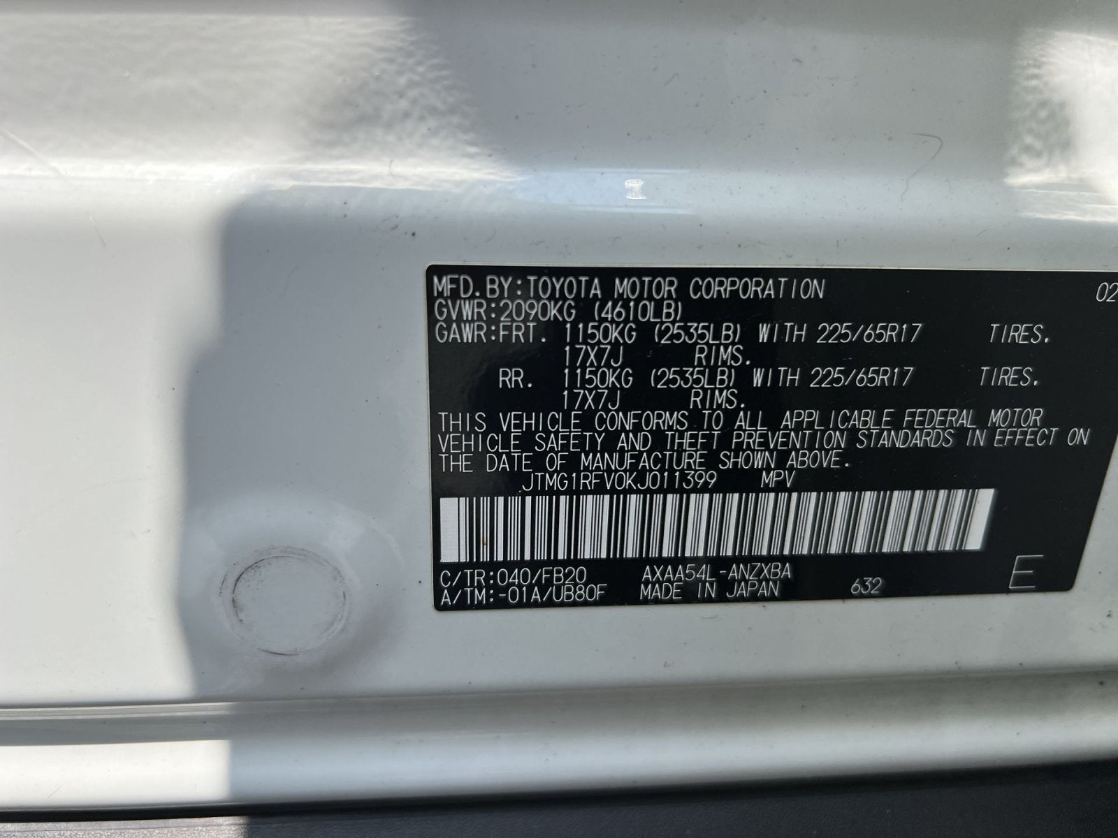2019 Toyota RAV4 LE