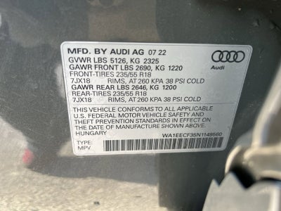 2022 Audi Q3 Premium Plus