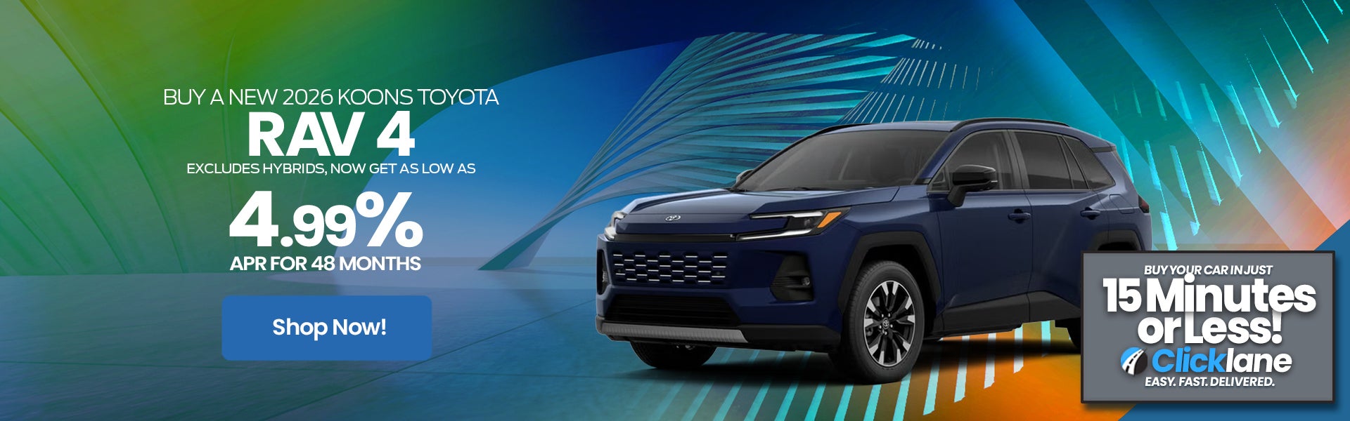 Toyota RAV4 4.99% APR
