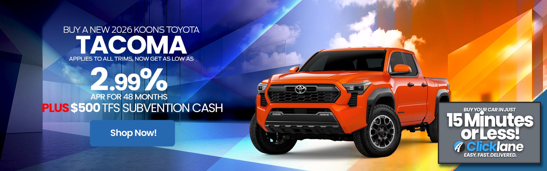 2026 Toyota Tacoma APR Offer